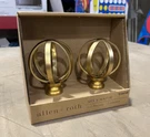 Allen + Roth 2-CT Curtain Rod Finials / End Caps Brushed Gold Finish. Fixed Price $11.19.