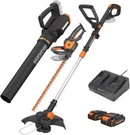 20V Cordless Trimmer Hedge Blower Combo 12 Batteries WG931 Worx String Leaf. Fixed Price $299.99.