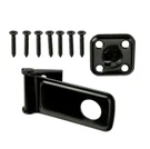 Everbilt 3-1/2 Inch Black Rotating Post Safety Hasp Door Gate Cabinet Bolt 20394. Fixed Price $12.00.
