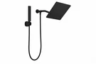 Delta Matte Black Shower Head Handheld Combo 10" Square Rainfall 75527-BL. Fixed Price $230.00.