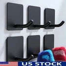 Stainless Steel Adhesive Hooks Strong Hold Wall Mount Towel Coat Organizer New. Fixed Price $9.71.