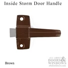 Ideal Storm Door Inside Lever Handle Surface Mount 1-3/4" Screw Spacing Brown. Fixed Price $10.91.