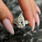 14K White Gold Lab Grown Diamond Three-stone Inspirational Women Ring Jewelry. Fixed Price $1563.38.