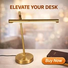 Globe Electric Bedroom Office 15" Led Desk Lamp Matte Brass Modern Reading Light. Fixed Price $34.86.
