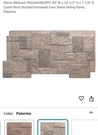 Ekena Millwork Faux Stone Siding Panel 49"X24-1/2" Castle Rock Stacked, Polermo. Fixed Price $19.99.