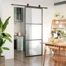 Sliding Door With 6FT Hardware Kit Frosted Tempered Glass 36 X 84. Fixed Price $175.99.