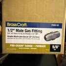 Brasscraft PSSC-63 1/2" Male Gas Fitting, Include 5/8" Od Flare X Mip. Fixed Price $22.00.
