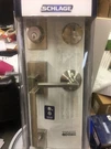 Schlage Front Entry Deadbolt Handleset Satin Nickel. Fixed Price $119.99.