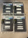 4 New Legrand Radiant Gang 3-DECORATOR Rocker Screwless Wall Plate Dark Bronze. Fixed Price $24.95.