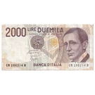 #333755 Italy, 2000 Lire, 1990-10-03, Vf. Fixed Price $11.70.