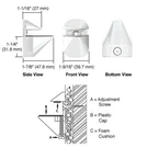 C.r. Laurence DL631W White Adjustable Glass Shelf Bracket - Pair By. Fixed Price $24.00.