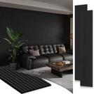 Smartstandard Pack 106" X 20.5" Wood Slat Wall Panels, Soundproof Black Oak. Fixed Price $188.66.