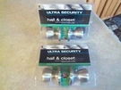 2 New Unopened Ultra Security Hall & Closet Door Knobs Nonlocking - Ss. Fixed Price $11.99.