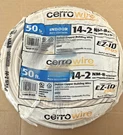 50 Ft. 14/2 White Solid Cerrowire Nonmetallic Sheathed Nm-b Sealed New. Fixed Price $34.00.