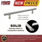 Cabinet Pulls 160MM Brushed Nickel Modern T-bar Kitchen Bath Drawer Solid. Fixed Price $36.99.