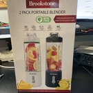 Brookstone Portable Blender Dual Pack - Black/white. Fixed Price $39.99.