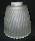 Vtg. Litex Frosted Bell Pendant Glass Lamp Light Shade 3/4"HX5 3/4"W 2"FITTER. Fixed Price $32.20.
