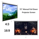 Instahibit 72" Manual Pull Down Projector Projection Screen Home Movie 16:9 4:3. Fixed Price $104.90.