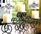 Tuscan Scrolling 3 Pillar Candle Holder Display Centerpiece ** Nib. Fixed Price $36.47.