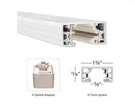 Wac / Satco Intertek Ft. 120V White H-track 3-WIRE Rail With End Caps. Fixed Price $40.00.
