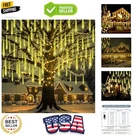 Christmas Lights Outdoor, Certified Falling Rain Drop 8 Tubes 192 Led .... Fixed Price $23.99.
