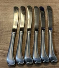 6 Oneida Usa Stainless American Colonial Pistol Grip Dinner Knives - Set Of Six. Fixed Price $49.00.