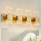 Vanity Lights Fixtures For Bathroom Wall Over Mirror Led Gold Crystals. Fixed Price $99.99.