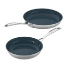 Zwilling Clad Cfx 2-PC Stainless Steel Ceramic Nonstick 8-IN & 10-IN Fry Pan Set. Fixed Price $169.99.