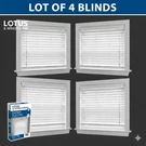 Complete Set: Of 4 Lotus & Windowware Premium 2" Vinyl Plus Blinds 21"X78". Fixed Price $42.83.