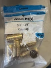 Apollo 3/4" Brass Pex Barb Straight Coupling APXC34 Qty 9. Fixed Price $9.95.