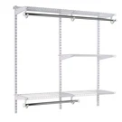 Rubbermaid Configurations 4-8 Feet Custom Diy Closet Organizer Kit, White. Fixed Price $184.49.