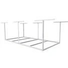 Overhead Garage Storage Rack 4X8 Ft 600LB Heavy Duty White Fleximounts Without. Fixed Price $154.99.