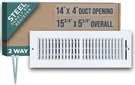 14X4 Air Vent Register, 2-WAY Adjustable Steel Wall/ceiling Grille, 15-3/4X5-3/4. Fixed Price $15.99.