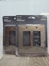 Amerelle Ansley Gang Rocker Metal Wall Plate -brushed Nickel- New 2PACK. Fixed Price $12.99.