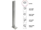 Fhc 24" Center Heavy Duty Partition Post Satin Anodized. Fixed Price $85.18.