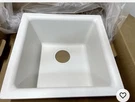 Elkay Quartz Classic Undermount Kitchen Sink White Square 15-3/4" ELG1616WH0. Fixed Price $175.25.