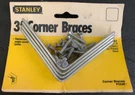 Vintage Stanley 75-6501 3" Corner Braces Zinc-plated Rust Resistant Made Usa. Fixed Price $10.00.
