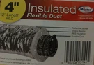 Master Flow (F6IFD4X144) In. 12 Ft. Insulated Flexible Duct R6 Silver Jacket. Fixed Price $26.00.