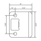 Stone Harbor Hardware Extended Lip Strike 2-1/4" H, 1-1/2" W, Steel, Matte Black. Fixed Price $5.20.