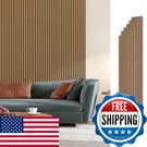 Smartstandard 6 Pack Acoustic Wood Wall Panels 94X 7.9 Each Soundproof. Fixed Price $220.33.