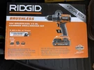 Ridgid 18V Brushless Hammer Drill/driver Kit 1/2IN Li-ion 4.0AH Battery. Fixed Price $129.95.