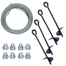 Tie Down 59070 Galvanized Cable (includes 4 Anchors, 8 Clamps, 50 Feet Galvan.... Fixed Price $48.42.