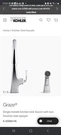 Kohler K-22064-VS Graze Pull Down Kitchen Faucet Stainless Steel. Fixed Price $325.00.