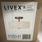 Used Livex Lighting 51053-91 Meridian 2 Semi-flush Mount Modern Style. Fixed Price $115.00.