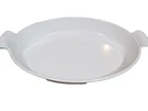 * Vtg Creuset France Enameled Cast Iron #36 Au Gratin Casserole Baker White. Fixed Price $85.99.