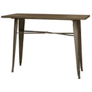 Amerihome BTABLE40 Loft Rustic Gunmetal Dining With Wood Top. Fixed Price $202.11.