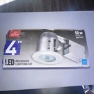 Globe Electric Led Shower 4 In. White Recessed Kit Bulb Included. Fixed Price $15.99.