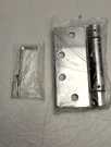 For Parts - Spring Hinges 4.5 X Bright Chrome Steel Square Corner No Screw. Fixed Price $11.50.