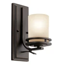 Create Warm Ambient Light - Kichler Hendrik 12 Wall Fixture 5076OZ. Fixed Price $209.99.