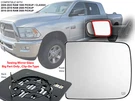 For Towing Mirror Glass Upper Heated 2009 - 2022 Ram 1500 2500 3500 Driver Side. Fixed Price $22.01.